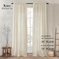 thumbnail image 2 of Cortinas XTMYI Coastal de lino transparente, color beige arena, 260 cm, 2 unidades, 2 of 8
