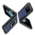 thumbnail image 4 of Elegant Choise Phone Case for Samsung Galaxy Z Flip 4 5G Shockproof Heavy Duty Protective Cover with Ring Stand, Blue, 4 of 13