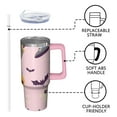 thumbnail image 3 of Halloween Tumbler, Spooky Bat Cup 30oz with Handle and Straw Lid, Insulated Coffee Mug Gift for Family, 3 of 5