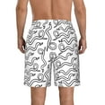 thumbnail image 3 of Kdxio Hand Drawn Snake Pattern Mens Casual Shorts - Drawstring Summer Beach Sports Shorts for Men, 3 of 9