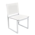 thumbnail image 3 of Modrest Kayak 17.5" Modern Aluminum & Metal Dining Chair in Off White (Set of 2), 3 of 5