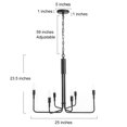 thumbnail image 6 of LNC 6-Light Matte Black Candle Chandelier for Kitchen, Dining or Living Room, 6 of 12