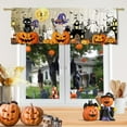 thumbnail image 2 of Halloween Valance Curtain for Kitchen-Halloween Decorations Window Valance for Living Room Bedroom Scroll -Pumpkin Black Cat Ghost Decor Rod Pocket Valances-Window Treatment Valance 18X54, 2 of 5