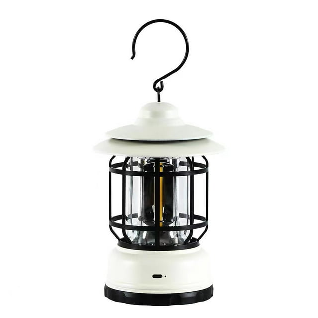 Lanternes de Camping Rétro Suspendues, Gradation USB Rechargeable pour Camping, Randonnée, Tente, Pêche, Cour, Jardin, Véranda, Parfaites pour les Sorties de Camping, les Expéditions de Randonnée, le backpacking, les Sorties de Pique-Nique et les Activités de Plein Air...