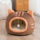 thumbnail image 3 of Cama semicerrada para gatos, tienda de campaña cálida para mascotas, cojines para tumbonas, tienda de campaña lavable para casa de gatos, 3 of 5