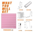 thumbnail image 3 of Kit combinado de tableros perforados VEOFEMLEA con 4 tableros perforados y 20 accesorios, 3 of 7
