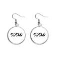thumbnail image 1 of Special Letra Ingles Nombre Susan Pendientes pendientes de plata colgantes joyas señora Unbranded M, 1 of 3