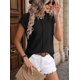 thumbnail image 5 of Top Informal de Corta con Cuello Redondo y Aguja Gruesa para Mujer, Color Negro, Talla S, 5 of 6