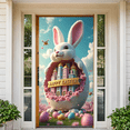 thumbnail image 7 of LUUFILx Glowing Happy Easter Banner with Bunny Element Easter Party Decoration Background Backdrop, 7 of 7