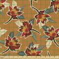 thumbnail image 2 of Ambesonne Floral Fabric by the Yard Upholstery, Flowers with Bitonal Leaves, 1 Yard, Pale Vermilion and Dark Pink, 2 of 5