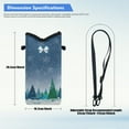 thumbnail image 6 of ZIATUBLES Cellphone Crossbody Bag Stylish Water Resistant Neoprene Portable Phone Pouch with Adjustable and Detachable Strap , 4 X 8 Inch, Bow Snowflake Tree, 6 of 7