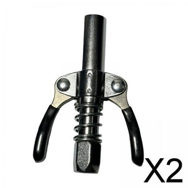 DYNWAVECA 2xHigh Pressure Coupler Double Handle Stainless Steel Lock Clamp Type Tip Nozzle for Fast to Lock Release , Black, 2 Pcs