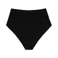 thumbnail image 4 of Zhden Swim Bottoms for Women High Waisted Bikini Bottoms Retro Ruched Swim Bottom Bathing Suit Bottoms（Black,XXL）, 4 of 6