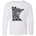 thumbnail image 3 of Inktastic Minnesota Silhouette Mandala Long Sleeve Youth T-Shirt, 3 of 5