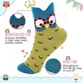 thumbnail image 3 of Calcetines de mujer, 6 pares de calcetines de algodón con animales divertidos y adorables, calcetines multicolores para mujer, talla única (EU 37-42), 3 of 5
