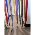 thumbnail image 2 of Maker's Craft Sari Silk Vintage Multicolor Ribbon Curtain Drapes 85'' x 45'' Inches with Colorful Tassels Boho Curtains Rod Pocket for Livingroom and Bedroom, 2 of 5