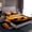 Black Orange, variant on Feelyou Rustic Farmhouse Twin Sheet Sets, Deer Bear Wildlife Bedding, 3 Pieces