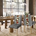 thumbnail image 4 of 4PCS Christmas Dining Chair Covers,Buffalo Plaid Christmas Balls Stretch Removable Washable Slipcover Chair Protector for Dining Room Home Decor, 4 of 6