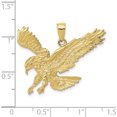 thumbnail image 4 of 10K Textured Eagle Landing Pendant Yellow Gold Material Sparkling Chic Luxury A classic choice for celebrating love and achievement, 4 of 4