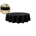 thumbnail image 1 of Round Table Cloth, Waterproof Anti-Scratch Polyester Tablecloth, Decorative Washable Fabric Table Cover for Dining, Buffet, Parties and Outdoor, 59.8", 1 of 5