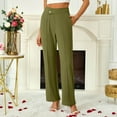 thumbnail image 2 of Women's Casual Straight Leg Pants With Side Pockets For Everyday Comfort And StyleFashion Clothing, 2 of 7