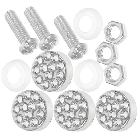 ULTNICE 1set Theft License Plate Fasteners Of Durable Screws With Decorative Caps For Fit License Plate Mounting Kit