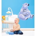 thumbnail image 2 of Wallhogs Polar Bear with Wolf Cutout Wall Decal, 2 of 2