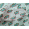 thumbnail image 4 of oneOone Silk Tabby Fabric Lotus Block Print Sewing Fabric BTY 42 Inch Wide, 4 of 4