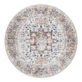 thumbnail image 2 of Unique Loom Yara Collection Area Rug - Sunil (4' Round Ivory Almond/Black), 2 of 6