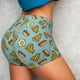 thumbnail image 4 of Balery Hot Dog Pizza Pantalones cortos de entrenamiento estampados para mujer, sin costuras, ajustados, para gimnasio, yoga, correr, deportes, ejercicio activo, fitness.-Medium, 4 of 8