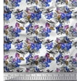 thumbnail image 1 of Soimoi Rayon Fabric Berries,Floral & Bird Printed Craft Fabric by The Yard 56 Inch Wide, 1 of 1