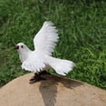 thumbnail image 4 of Fake Artificial Dove Open Garden Home Decor Taxidermy #3 3 White Flying, 4 of 8