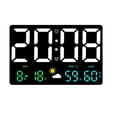 thumbnail image 1 of Reloj de Pared LED Inteligente con Pantalla Grande, Silenciador, Temperatura y Humedad, Reloj Meteorológico, Alarma Digital Multifuncional., 1 of 5
