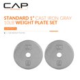 thumbnail image 2 of Discos de pesas CAP Barbell 2 x 2,5 kg de hierro fundido gris, 2 of 5