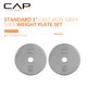 thumbnail image 2 of Discos de pesas CAP Barbell 2 x 2,5 kg de hierro fundido gris, 2 of 5