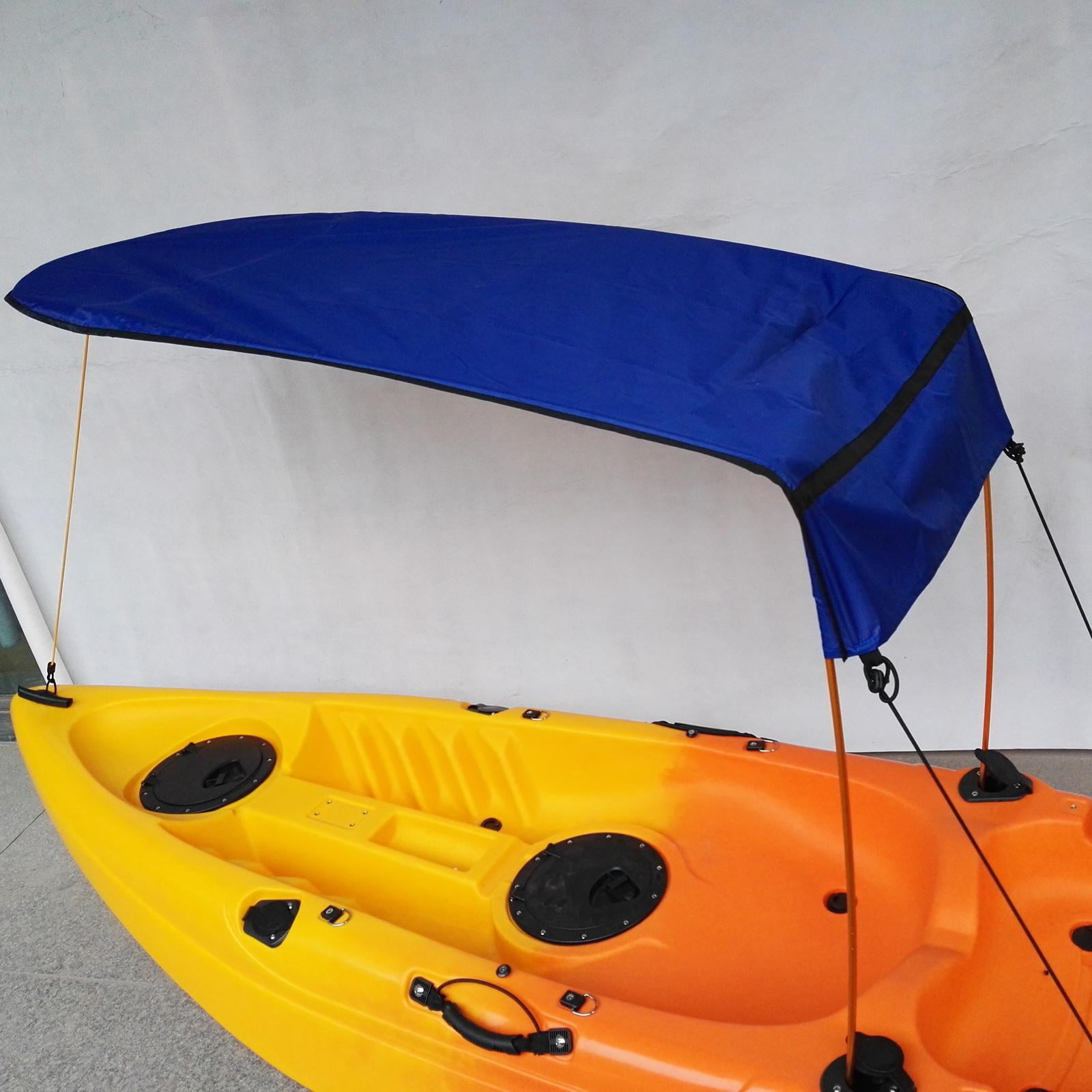 Lightweight Canoe Sun Shade Canopy with Kayak Accessories Gray