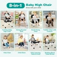 thumbnail image 5 of Costway  8-in-1 Baby High Chair Convertible Dining Booster Seat w/ Removable Tray Black, 5 of 9
