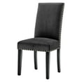 thumbnail image 3 of Side Dining Chair, Set of 2, Velvet, Wood, Dark Grey Gray, Modern Contemporary Urban Design, Kitchen Room Cafe Bistro Restaurant Hospitality, 3 of 10