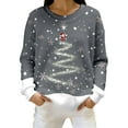 thumbnail image 3 of Cozy Holiday Charm Printed Crewneck Pullover For Casual Knit Sweater With Seasonal Graphic, 3 of 5