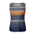 thumbnail image 4 of Blue Womens Undershirts, Sleeveless Undershirt for Women, Polyester Women Undershirt, Womens Crewneck Sleeveless Print Tank Tops Summer Casual Loose Fit Basic T Shirts Beach Blouse, 4 of 4
