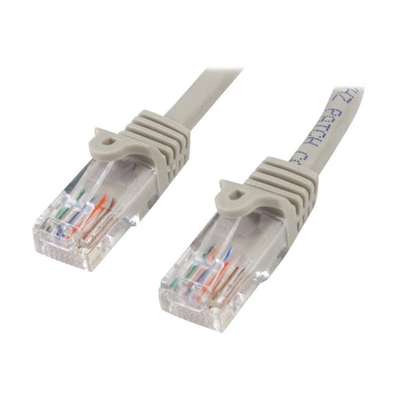 Startech.com Cat5e Ethernet Cable - 20 Ft - Gray- Patch Cable - Snagless Cat5e Cable - Network Cable - Ethernet Cord - Cat 5e Cable - 20ft (45patch20gr) - Patch Cable - Rj-45 (m) To Rj-45 (m) - 20 Ft