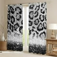 thumbnail image 2 of jejeloiu Wild Cheetah Pattern Curtains Pack of 2 (42x84 Each),Abstract Glitter Print Curtains Blackout,Gray White Bedroom Curtains For Boys Girls,Super Cozy Room Decor, 2 of 6