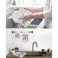 thumbnail image 5 of Bird Flowers Kitchen Dish Towels for Drying Dishes Set of 3, Purple Lavender Pastoral Pastel Watercolor Waffle Weave Microfiber Hand Tea Bathroom Towels Quick Dry & Absorbent Towel 15.7x23.6, 5 of 7