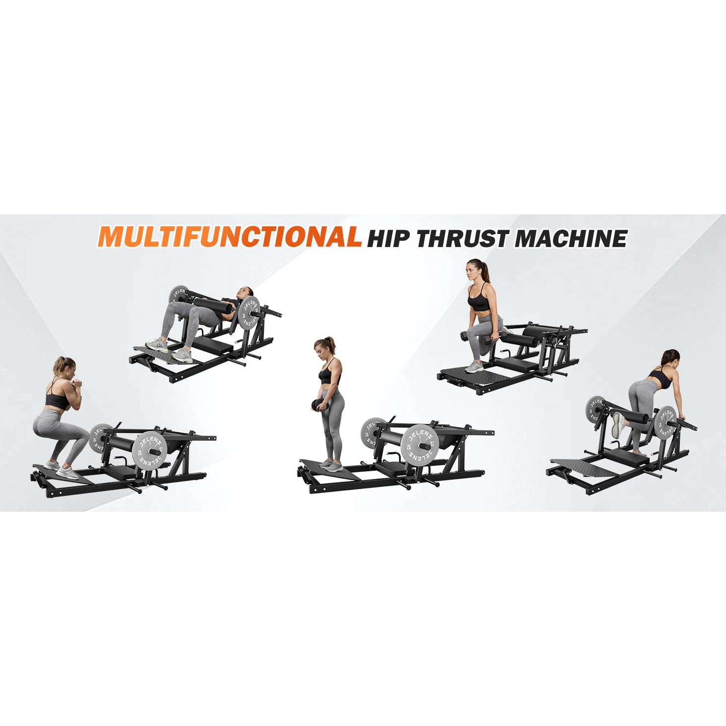 Glute Bridge & Hip Thrust Machine, 800LBS Glute Bridge Machine with Weight Holder,Duty Glute Bridge Adjustable Footboard for Glute Muscles Building and Butt Shaping