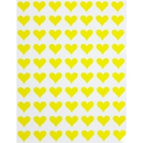 Heart Label sticker in Yellow- 1/2 (0.5 inch) 13mm Heart stickers for Envelopes, Invitation Seals, gift packaging, boxes and bags - 350 pack by Royal Green