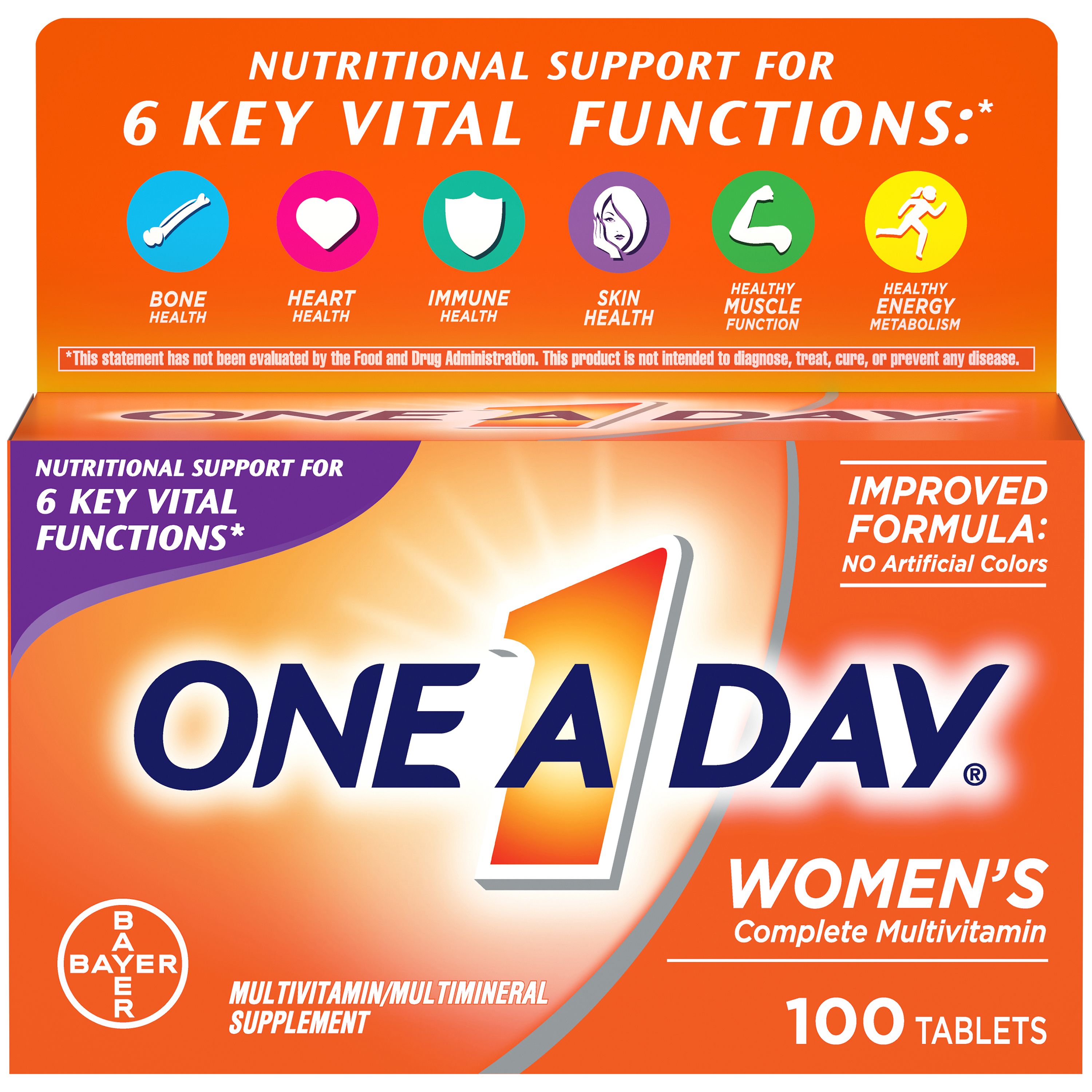 One A Day Women's Multivitamin Tablets, Multivitamins for Women, 100 Ct - image 3 of 22