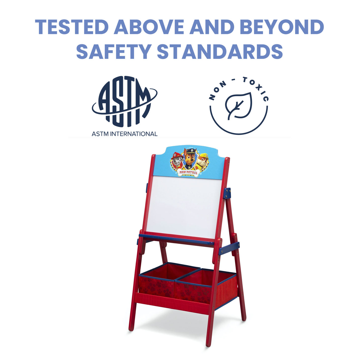 Nick Jr. PAW Patrol Activity Easel with Storage by Delta Children, Greenguard Gold Certified - image 5 of 7