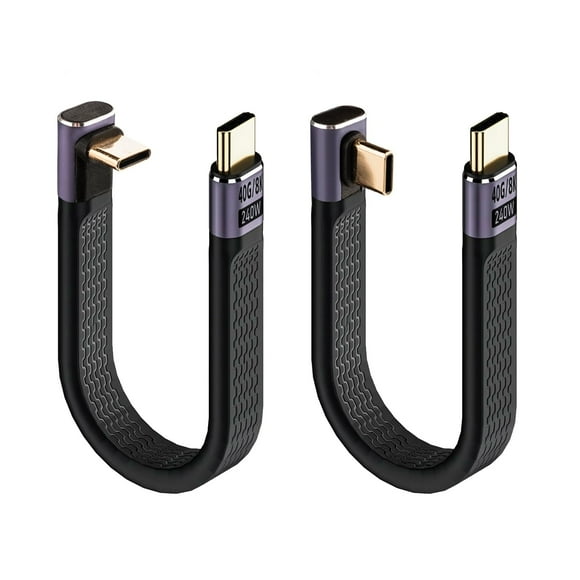 Cable USB C Leehitech corto de 90 grados y 13 cm para iPhone 15
