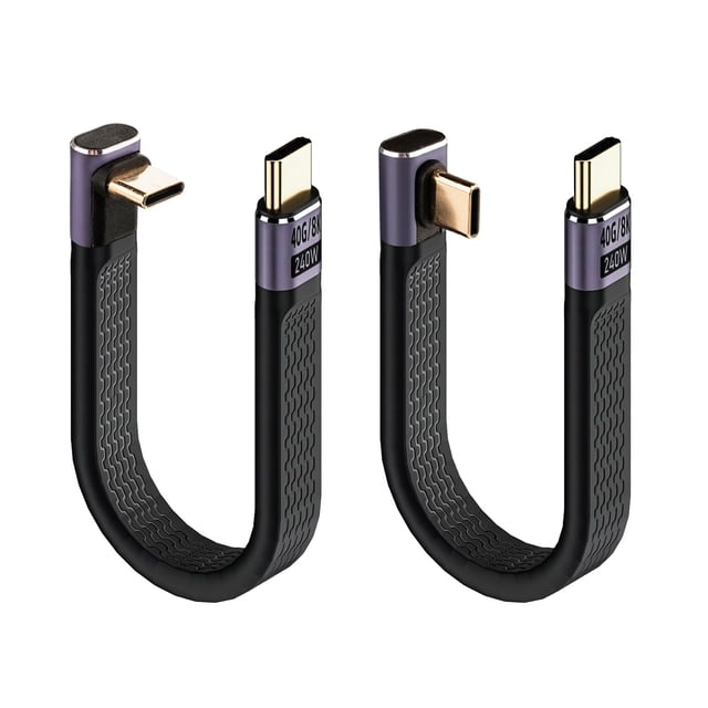 Cable USB C Leehitech corto de 90 grados y 13 cm para iPhone 15