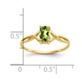 thumbnail image 3 of 14K Yellow Gold Ring Band with Stones (08) August Peridot Oval Green, Size 5, 3 of 5